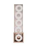 Hotbath &MORE Inbouw reserverol houder voor 6 rollen 16x60x14cm Geborsteld Koper PVD