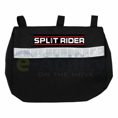 Rugleuning tas voor SplitRider elektrische rolstoel | e-Ability | 1 vak | Met reflectie | Zwart | Nylon | e-Aa0020