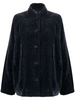 Casey Casey cotton-linen shirt jacket - Bleu - thumbnail