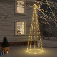 VidaXL Kerstboom met grondpin 310 led's warmwit 300 cm