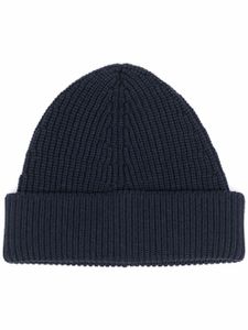 Maison Margiela bonnet en maille nervurée - Bleu