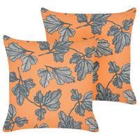 Beliani SPIREA - Sierkussen-Oranje-Polyester - thumbnail