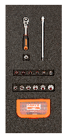Bahco Foaminlay Fit&Go 1/3 met doppen en toebehoren 1/4" en bits - 46-delig - retailverpakking - FF1E2009EH