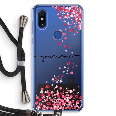 Hartjes en kusjes: Xiaomi Mi Mix 3 Transparant Hoesje met koord