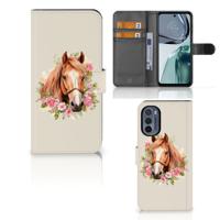 Telefoonhoesje | Met pasjeshouder | voor Motorola Moto G62 5G Paard
