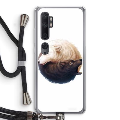 Yin Yang Wolves: Xiaomi Mi Note 10 Transparant Hoesje met koord