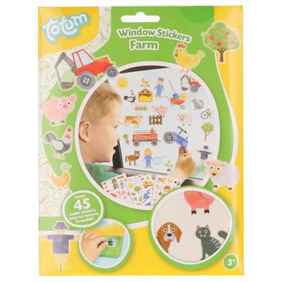 Totum Raamstickers - auto raam - 45x - boerderij - herbruikbaar