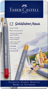 12 Aquarelpotloden Faber-Castell Goldfaber in bliketui