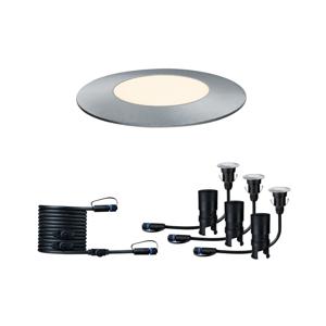 Paulmann 93949 Verlichtingssysteem Plug&Shine LED-buiteninbouwlampen (uitbreidingsset) Set van 3 stuks LED 7.5 W Warmwit Zilver