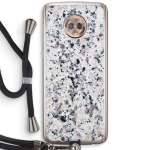 Gespikkelde marmer: Motorola Moto G6 Transparant Hoesje met koord