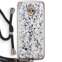 Gespikkelde marmer: Motorola Moto G6 Transparant Hoesje met koord