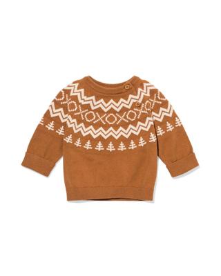 HEMA Newborn trui nordic bruin (bruin)