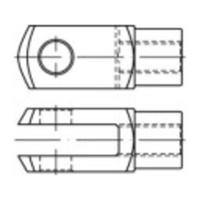 TOOLCRAFT Gaffelgewrichten 12 mm Staal (verzinkt) 147215 10 stuk(s) (Ø x l) 6 mm x 12 mm