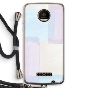Square pastel: Motorola Moto Z Force Transparant Hoesje met koord