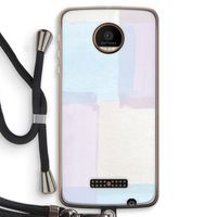 Square pastel: Motorola Moto Z Force Transparant Hoesje met koord