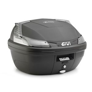 GIVI B37 Blade Monolock Topkoffer, Topkoffers en zijkoffers voor de moto, fumé reflectoren, zwarte cover