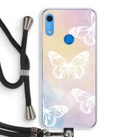 White butterfly: Huawei Y6s Transparant Hoesje met koord