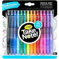 Crayola - Take Note! Washable Gel Pennen - 14 stuks