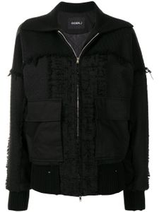 Goen.J veste bomber patchwork en tweed - Noir