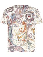 ETRO t-shirt en coton à imprimé cachemire - Blanc