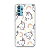 Rainbow Unicorn: Samsung Galaxy A32 4G Transparant Hoesje