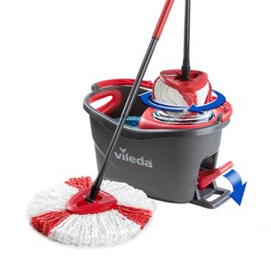 Vileda Easywring & Clean Turbo mop/dweil Wol Rood, Wit