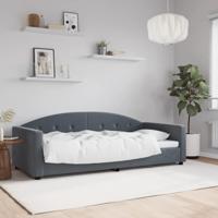 Slaapbank 90x190 cm fluweel donkergrijs