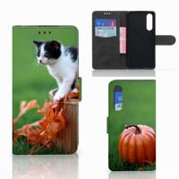 Huawei P30 | Telefoonhoesje | Met pasjeshouder | Kitten