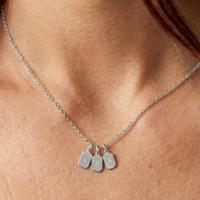 Initialen ketting - Rechthoek - Zilver - 3 st