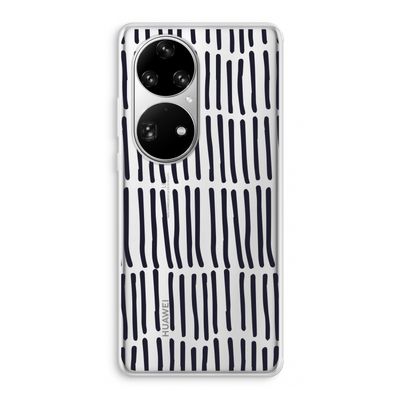 Moroccan stripes: Huawei P50 Pro Transparant Hoesje