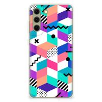Samsung Galaxy S21FE | TPU Hoesje | Blokken Kleurrijk