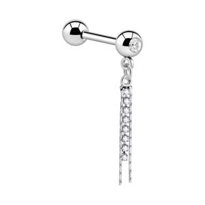 Jeweled Barbell with Charm Chirurgisch staal 316L / Belegde messing Barbells