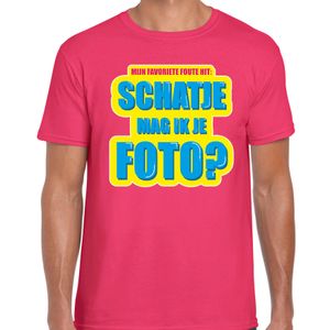 Schatje mag ik je foto foute party shirt roze heren 2XL  -