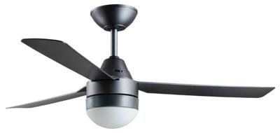 Beacon Zwarte ventilator met lampMegara Ø 122cm IP55 - 531017