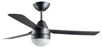 Beacon Zwarte ventilator met lampMegara Ø 122cm IP55 - 531017