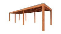 Trendhout Overkapping Palermo 955x310 cm- Plat dak- Hout- Trendhout