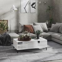 Salontafel 103,5x60x35 cm spaanplaat hoogglans wit