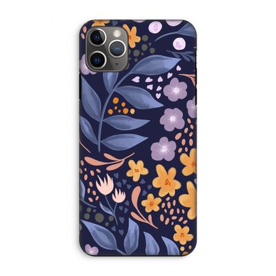 Flowers with blue leaves: iPhone 11 Pro Max Tough Case