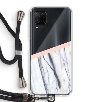 A touch of peach: Huawei P40 Lite Transparant Hoesje met koord