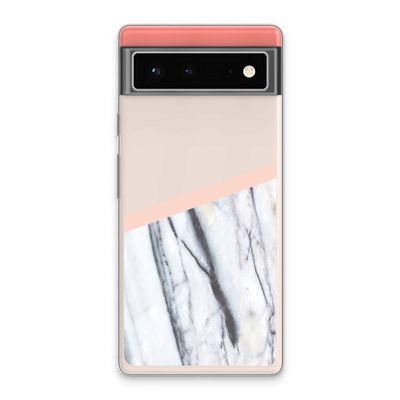 A touch of peach: Google Pixel 6 Transparant Hoesje