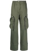 Blanca Vita pantalon droit à poches cargo - Vert - thumbnail