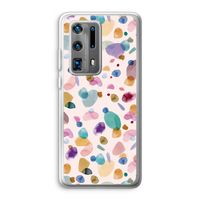 Terrazzo Memphis Pink: Huawei P40 Pro Plus Transparant Hoesje