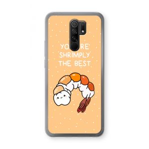 You're Shrimply The Best: Xiaomi Redmi 9 Transparant Hoesje