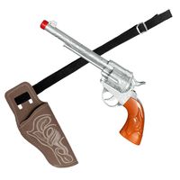 Verkleed cowboy holster met een revolver/pistool voor volwassenen   - - thumbnail