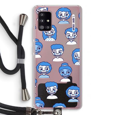 Gezichtjes: Samsung Galaxy A51 5G Transparant Hoesje met koord