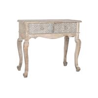 Wandtafel DKD Home Decor Wit Natuurlijk Mangohout 91 x 42 x 81 cm