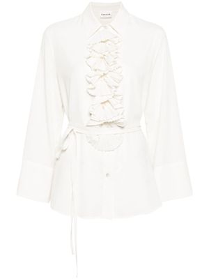 P.A.R.O.S.H. chemise à volants - Blanc