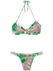 Amir Slama bikini à fleurs - Vert