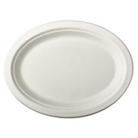 36x Witte suikerriet schaal 26 x 20 cm biologisch afbreekbaar