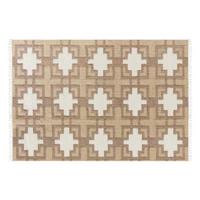 Beliani-KONURTAY-Laagpolig vloerkleed-Beige-160 x 230 cm-Jute